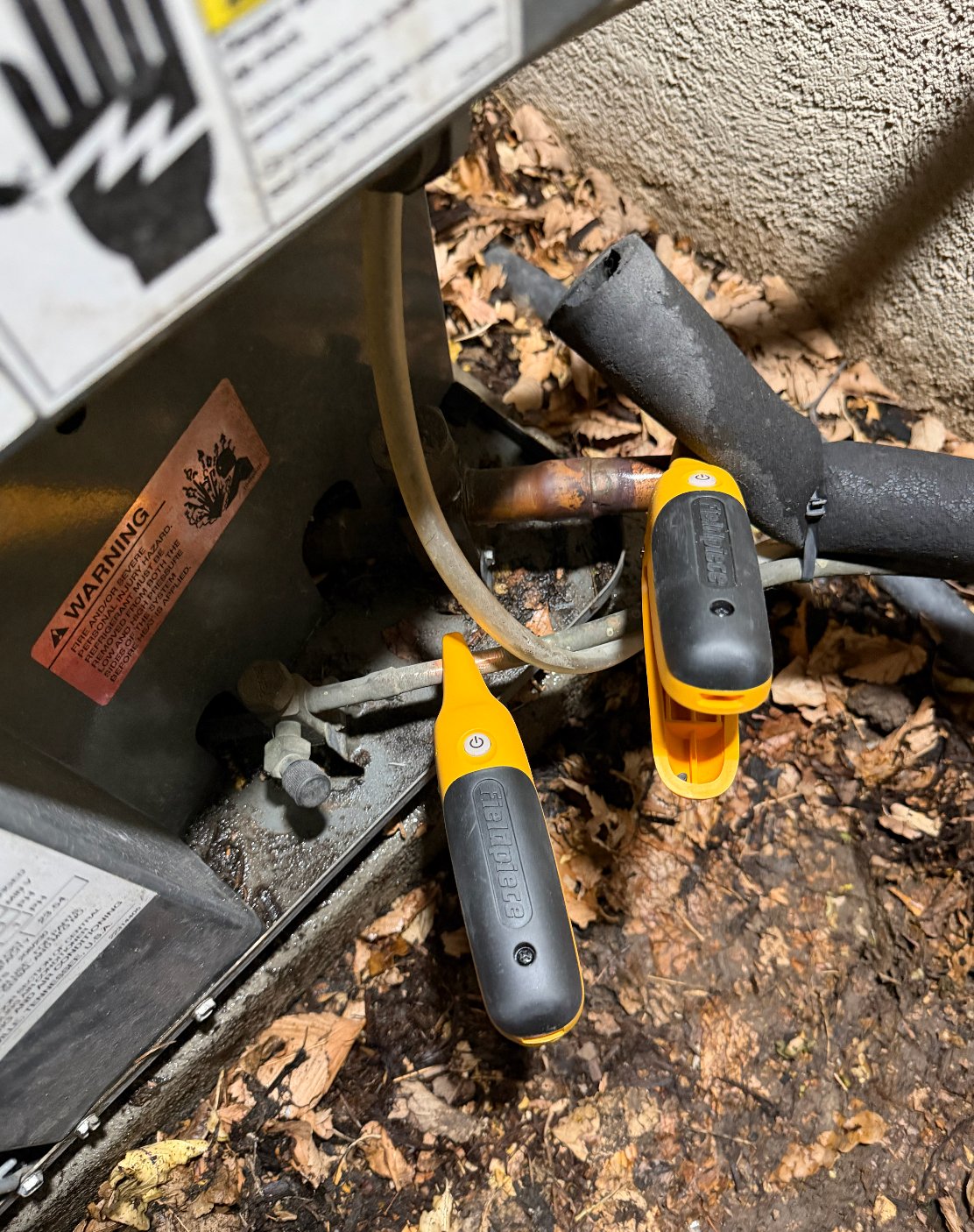Refrigerant line diagnostics