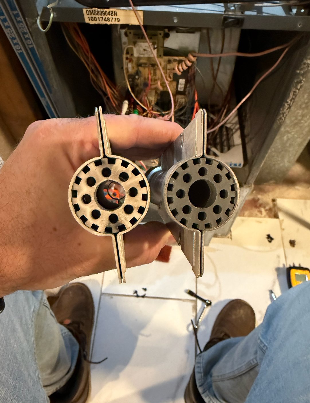 Inducer motor comparison — old vs new