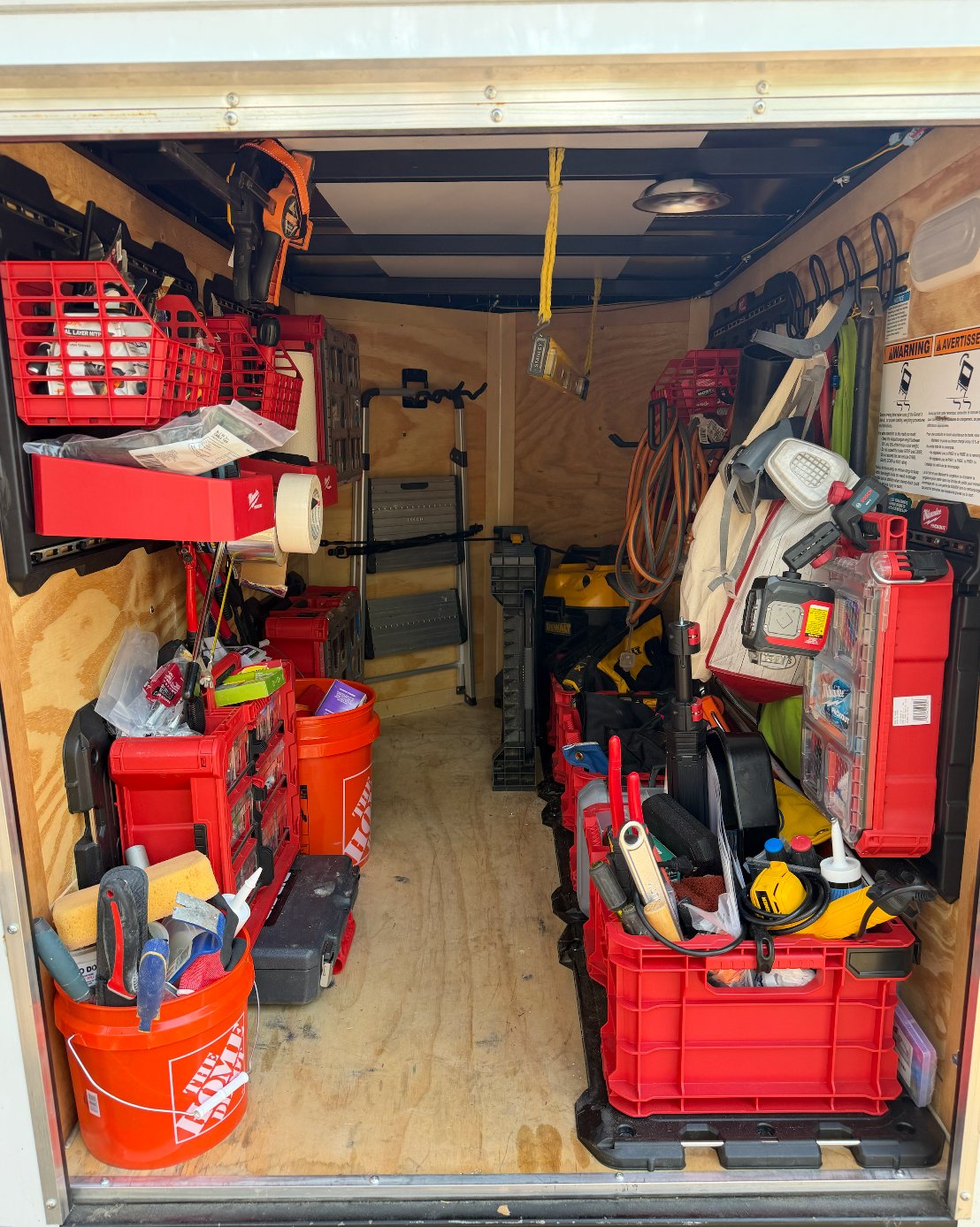 Fully stocked service trailer
